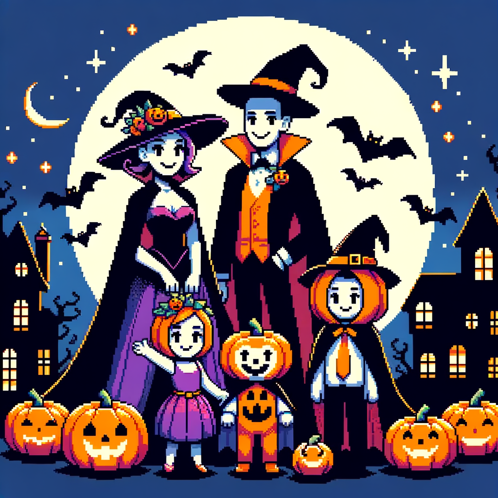 Create a Halloween Photo with Halloween Wishes for Family via ChatMax