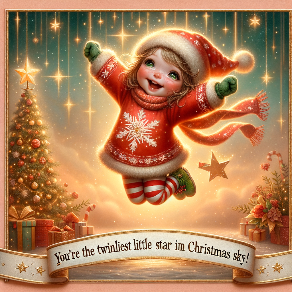 Create a Christmas Card with Merry Christmas Wishes for Kids via ChatMax