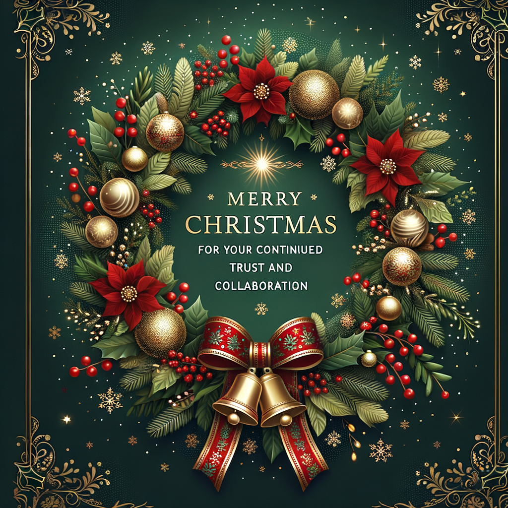 Create a Christmas Card with Christmas Greetings for Businesses via ChatMax