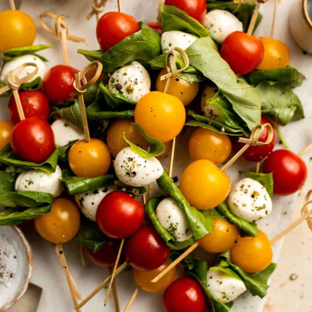 thanksgiving dinner, Caprese Skewers