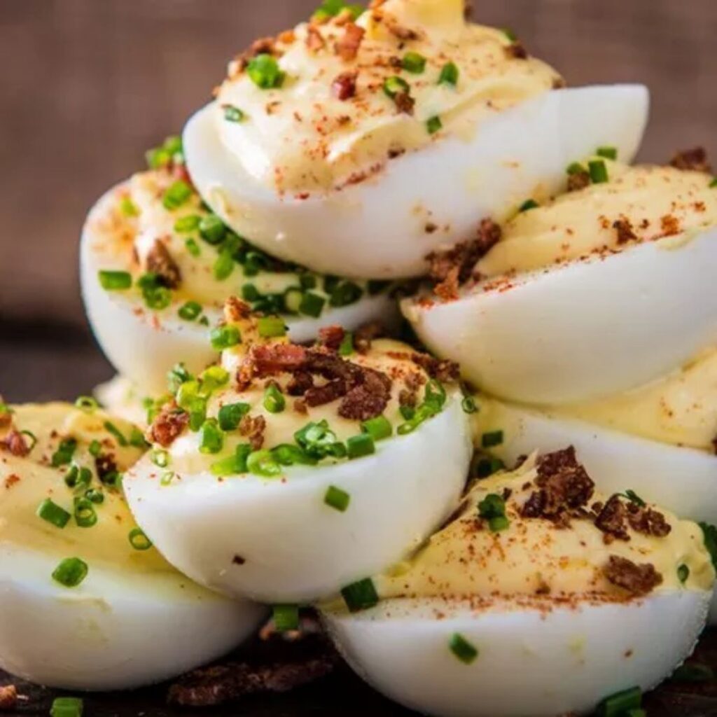 thanksgiving dinner, Smoky Deviled Eggs