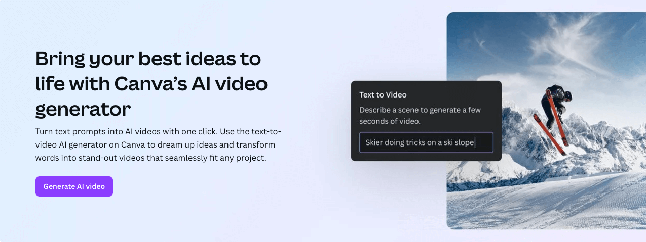 Canva Free Text to Video AI