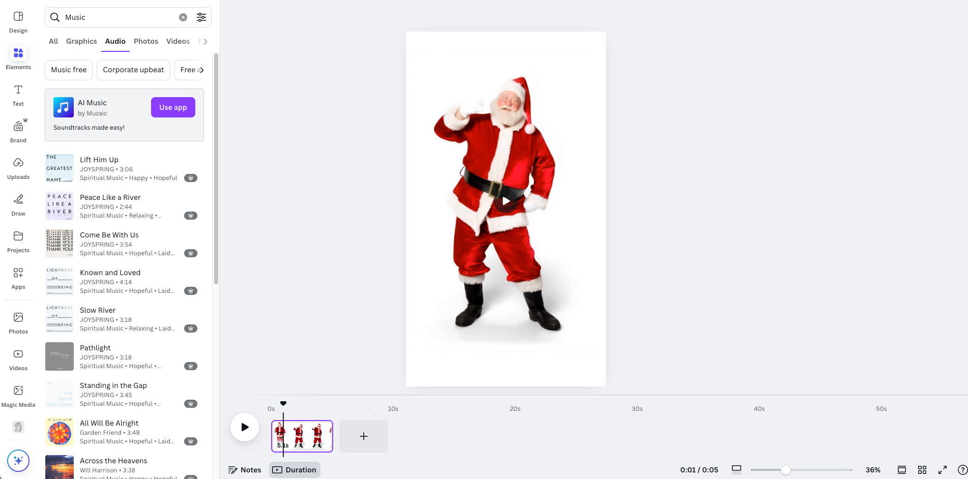 Edit and Add Background Music Santa Dance Video