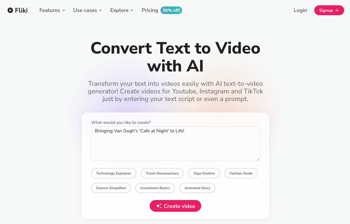 Fliki AI Text to Video