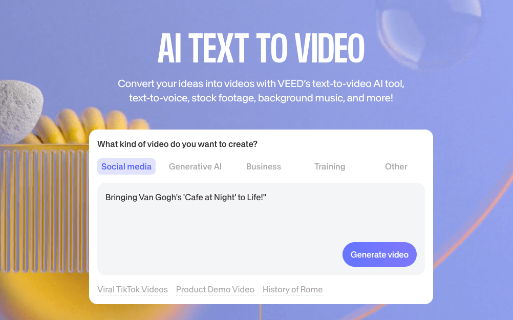 VEED Text to Video AI