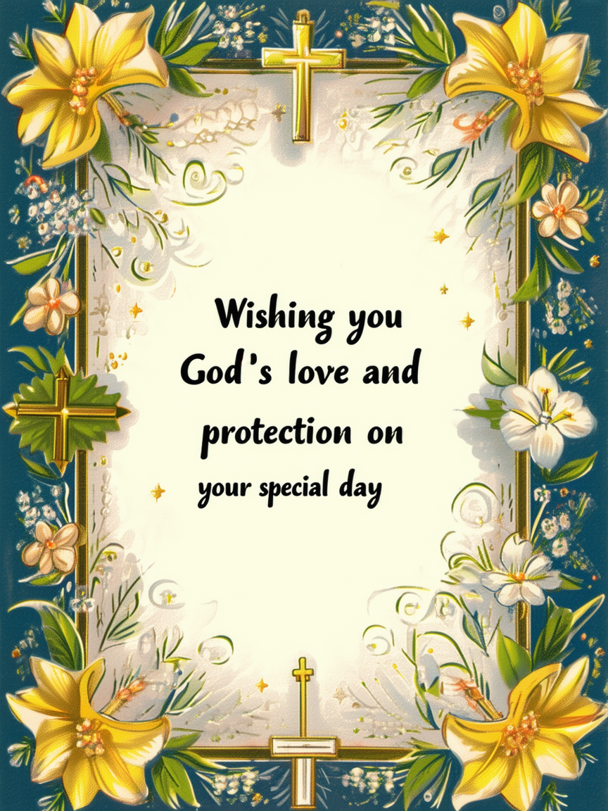 Create a Birthday Card with Religious Birthday Blessings via ChatMax